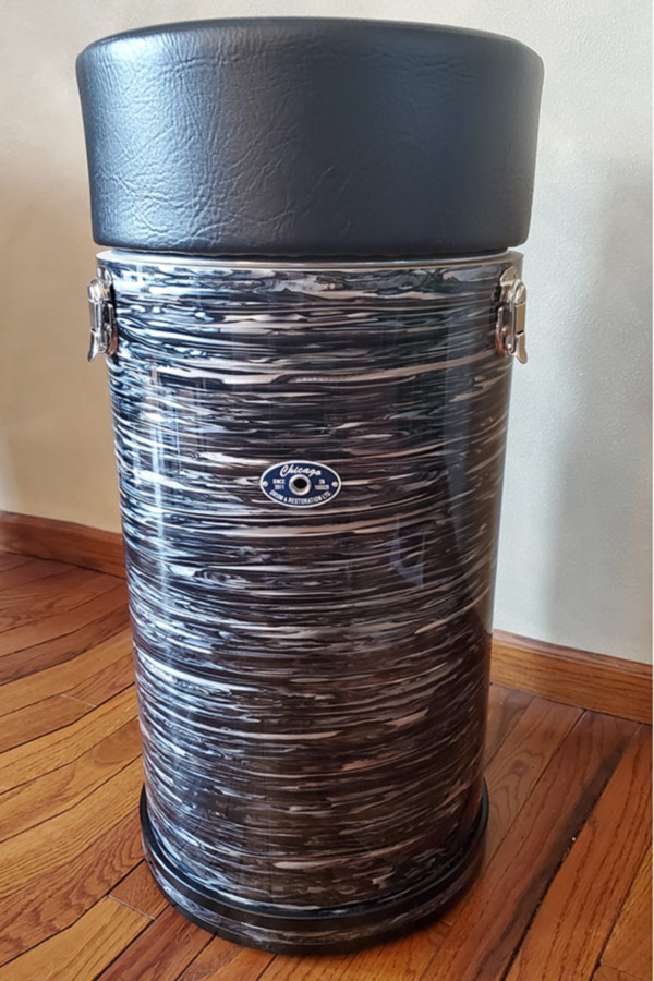 Canister Throne - 27-inch 60s Oyster Black - Chicago Drum