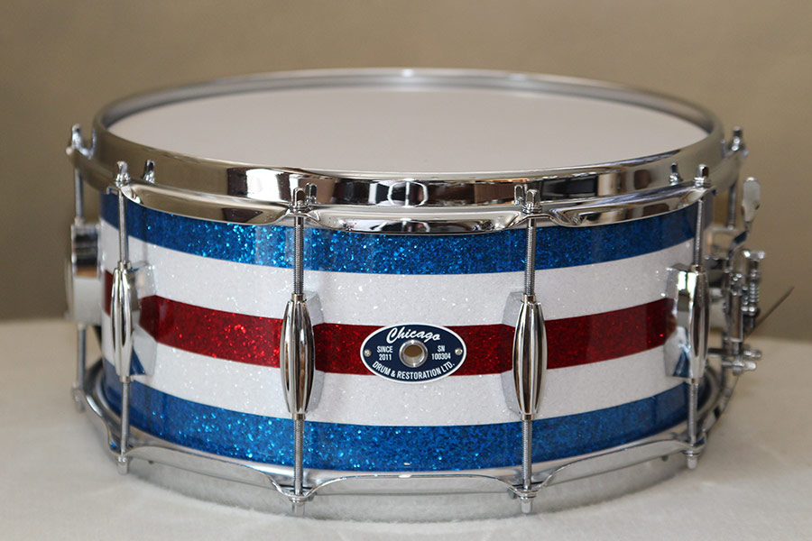 Snare Drum - Red, White & Blue Sparkle